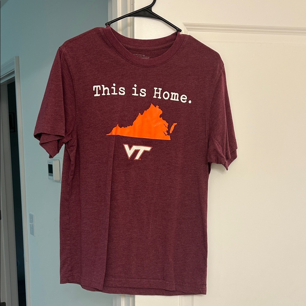 Maroon Graphic T-Shirt with Virginia Print